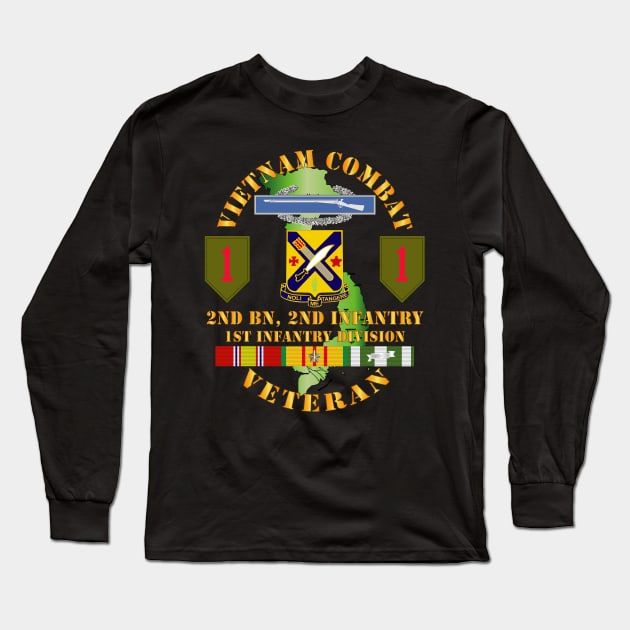 Vietnam Combat Infantry Veteran w 2nd Bn 2nd Inf 1st Inf Div SSI Long Sleeve T-Shirt by twix123844